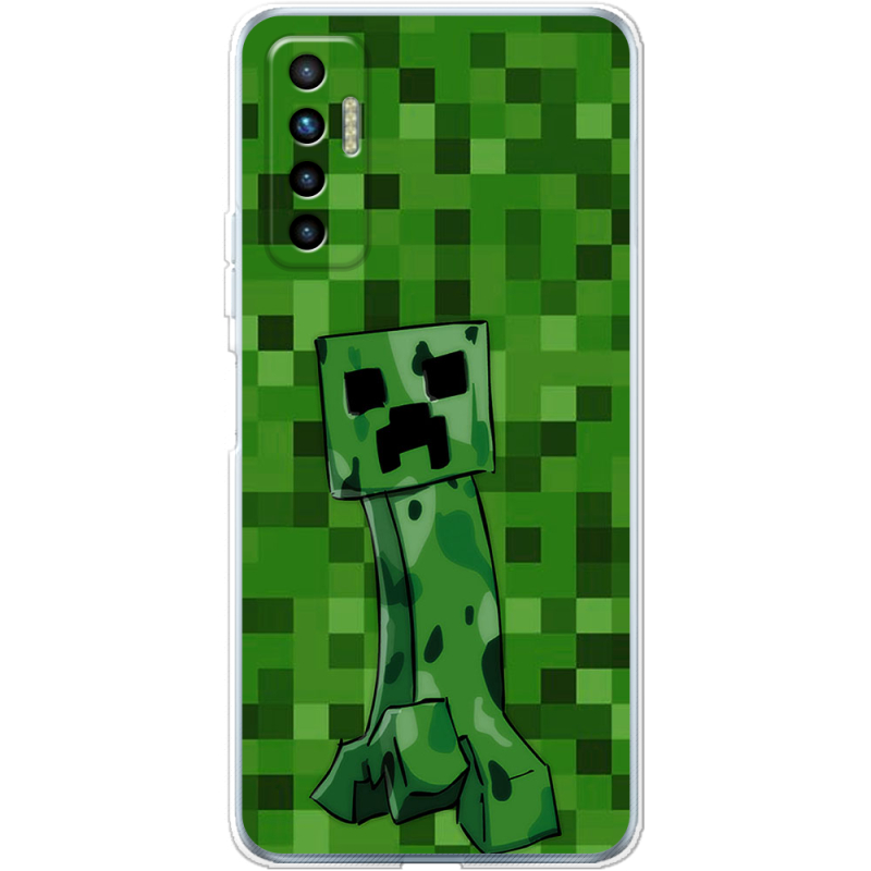 Чехол BoxFace Tecno Camon 17P Minecraft Creeper