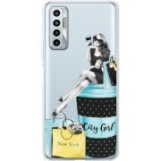 Прозрачный чехол BoxFace Tecno Camon 17P City Girl