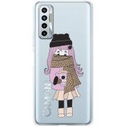 Прозрачный чехол BoxFace Tecno Camon 17P Winter Morning Girl