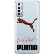 Прозрачный чехол BoxFace Tecno Camon 17P Wild Cat