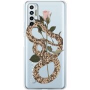 Прозрачный чехол BoxFace Tecno Camon 17P Glamor Snake