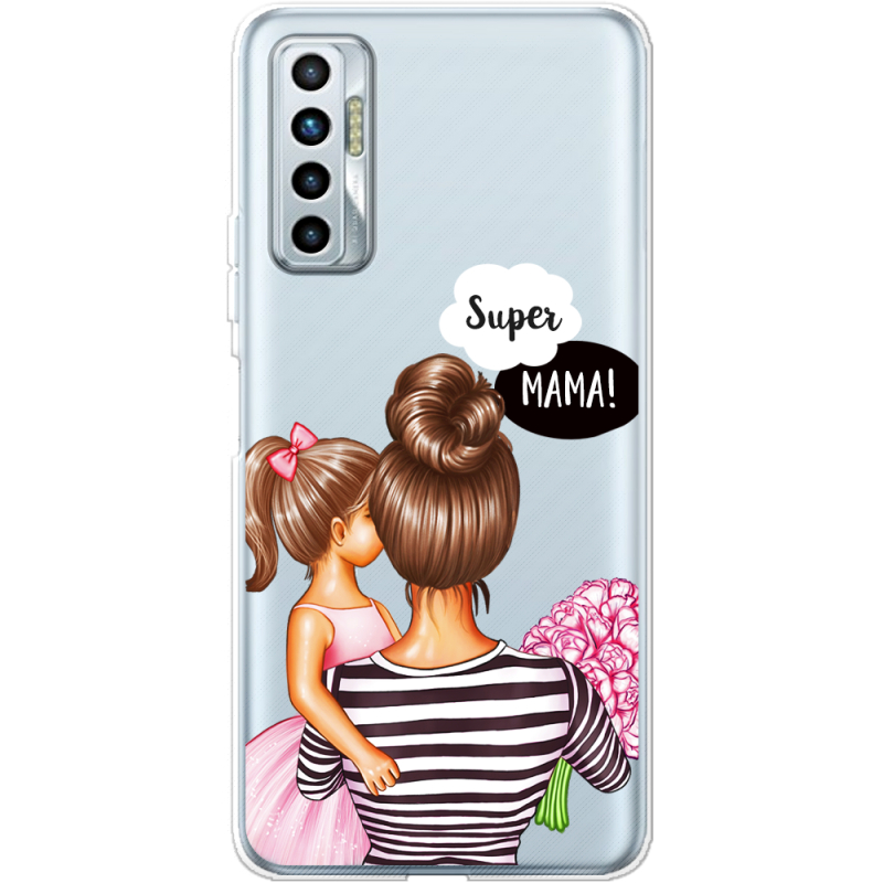 Прозрачный чехол BoxFace Tecno Camon 17P Super Mama and Daughter