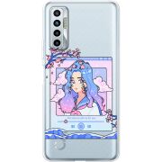 Прозрачный чехол BoxFace Tecno Camon 17P The Sakuras Will Cry For You