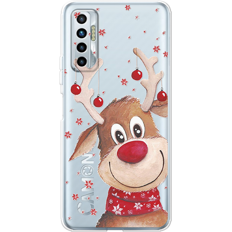 Прозрачный чехол BoxFace Tecno Camon 17P Winter Deer