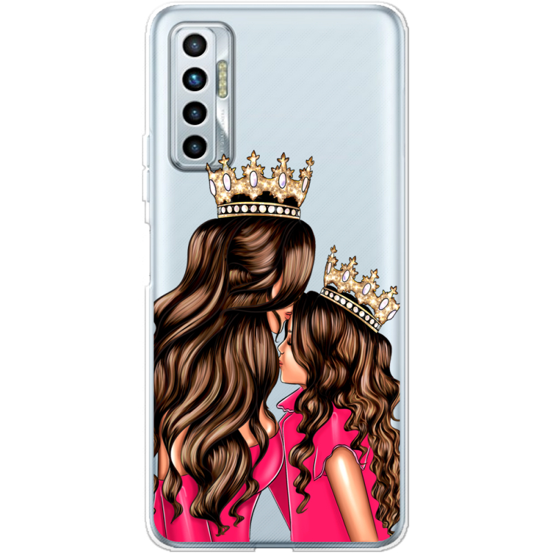 Прозрачный чехол BoxFace Tecno Camon 17P Queen and Princess