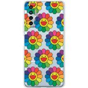 Прозрачный чехол BoxFace Tecno Camon 17P Hippie Flowers