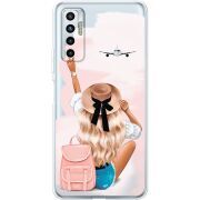 Прозрачный чехол BoxFace Tecno Camon 17P Travel Girl