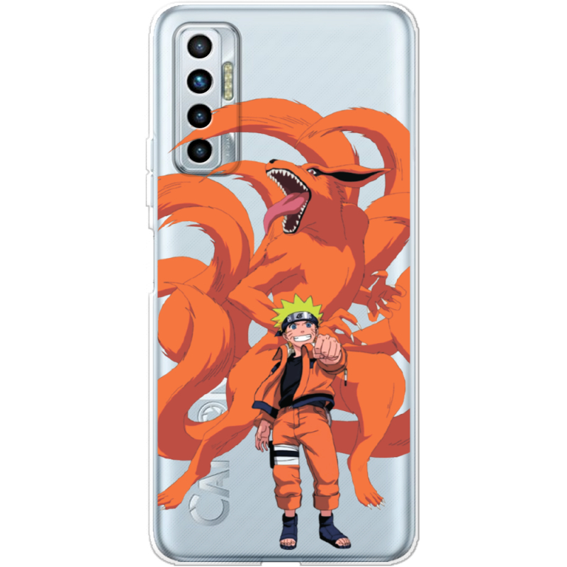 Прозрачный чехол BoxFace Tecno Camon 17P Naruto and Kurama