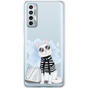 Прозрачный чехол BoxFace Tecno Camon 17P Cat Style