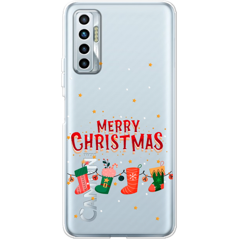 Прозрачный чехол BoxFace Tecno Camon 17P Merry Christmas