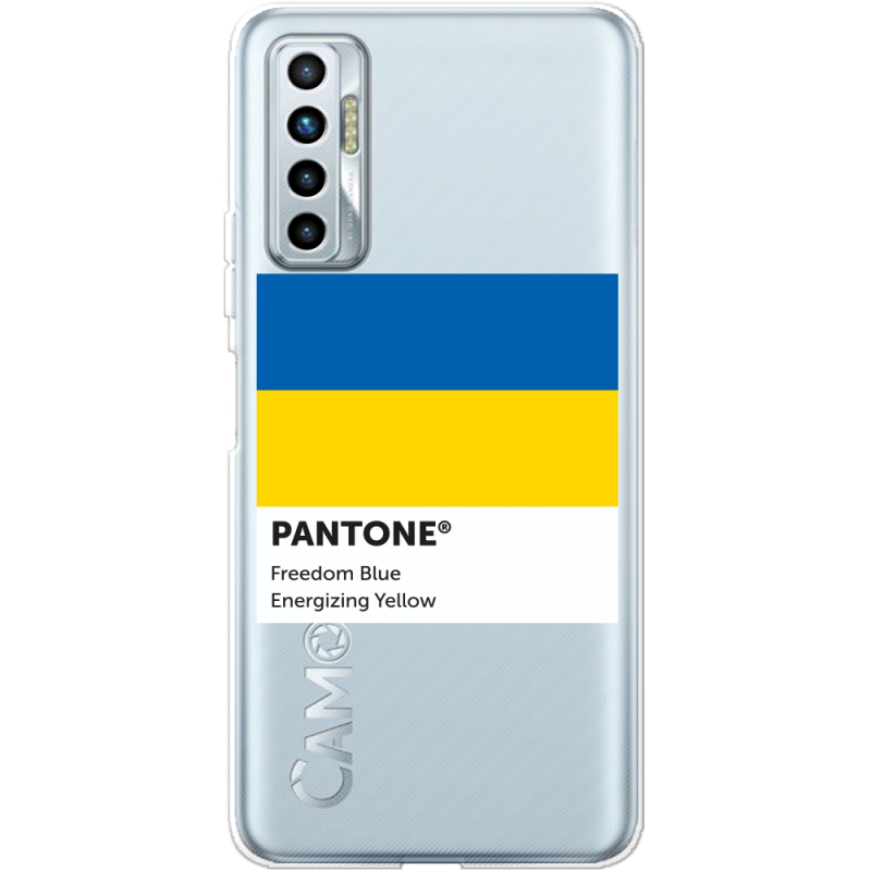 Прозрачный чехол BoxFace Tecno Camon 17P Pantone вільний синій