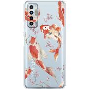 Прозрачный чехол BoxFace Tecno Camon 17P Japanese Koi Fish