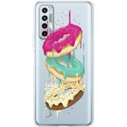 Прозрачный чехол BoxFace Tecno Camon 17P Donuts