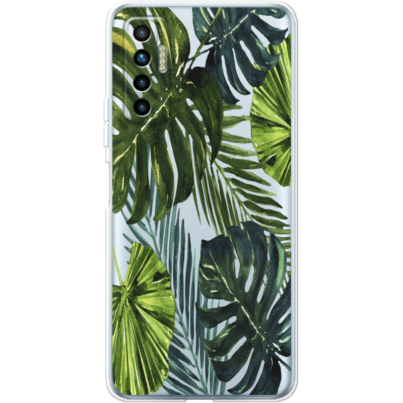 Прозрачный чехол BoxFace Tecno Camon 17P Palm Tree