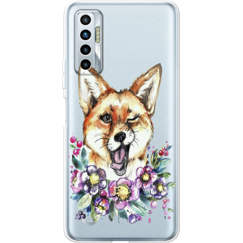 Прозрачный чехол BoxFace Tecno Camon 17P Winking Fox