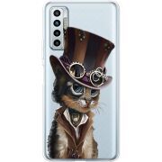 Прозрачный чехол BoxFace Tecno Camon 17P Steampunk Cat