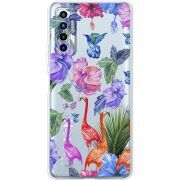 Прозрачный чехол BoxFace Tecno Camon 17P Flamingo