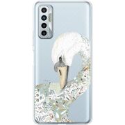 Прозрачный чехол BoxFace Tecno Camon 17P Swan