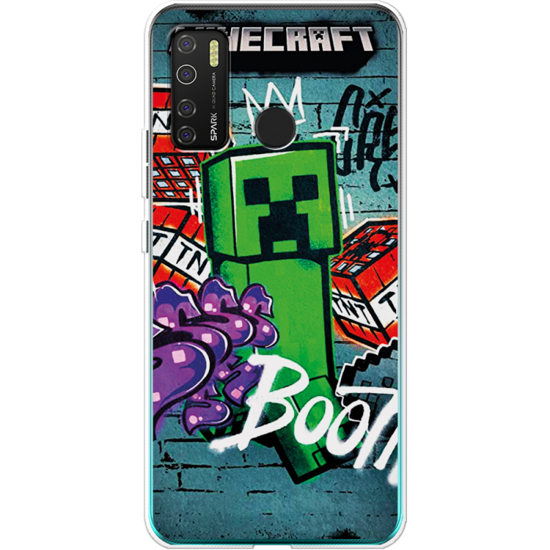 Чехол BoxFace Tecno Spark 5 Pro Minecraft Graffiti