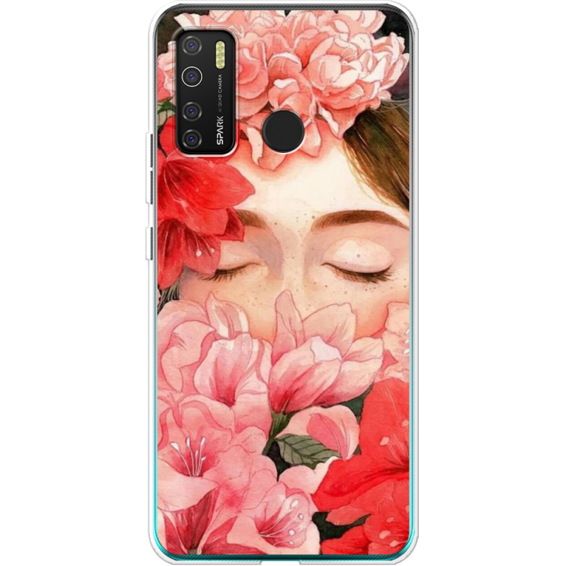 Чехол BoxFace Tecno Spark 5 Pro Girl in Flowers