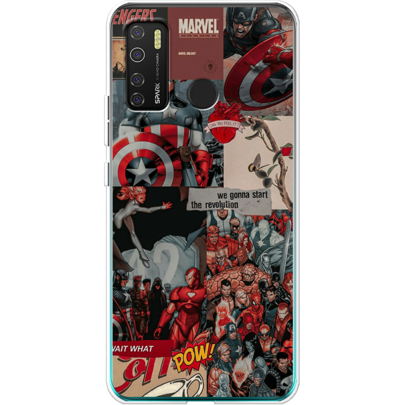 Чехол BoxFace Tecno Spark 5 Pro Marvel Avengers