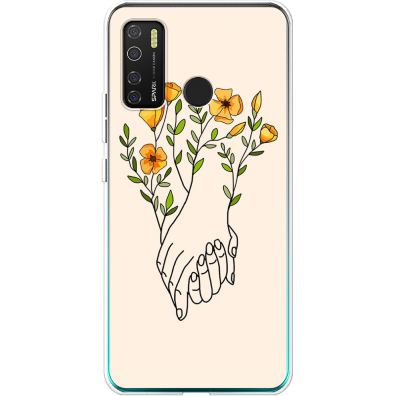 Чехол BoxFace Tecno Spark 5 Pro Flower Hands