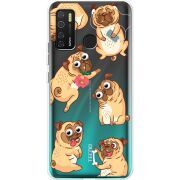 Прозрачный чехол BoxFace Tecno Spark 5 Pro с 3D-глазками Pug