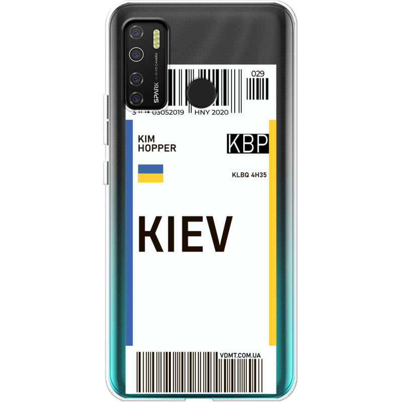 Прозрачный чехол BoxFace Tecno Spark 5 Pro Ticket Kiev