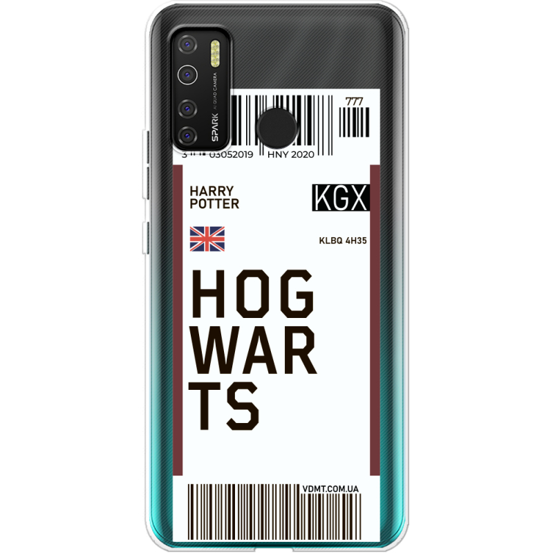 Прозрачный чехол BoxFace Tecno Spark 5 Pro Ticket Hogwarts