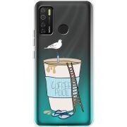 Прозрачный чехол BoxFace Tecno Spark 5 Pro Segull in Cofee Pool