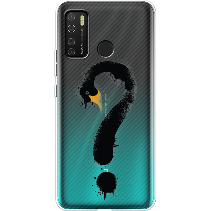 Прозрачный чехол BoxFace Tecno Spark 5 Pro Swan question