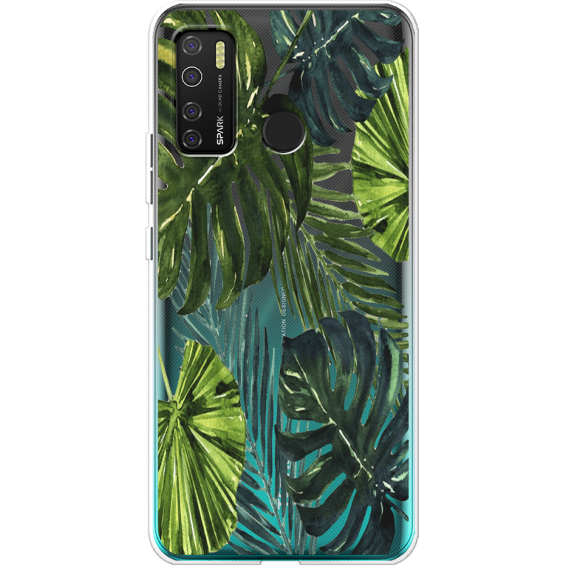 Прозрачный чехол BoxFace Tecno Spark 5 Pro Palm Tree