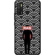 Черный чехол BoxFace Tecno Spark 5 Pro Man Pattern