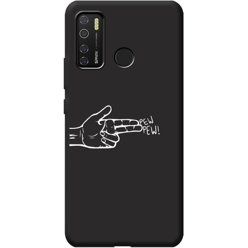 Черный чехол BoxFace Tecno Spark 5 Pro Pew Pew