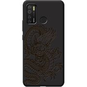 Черный чехол BoxFace Tecno Spark 5 Pro Chinese Dragon