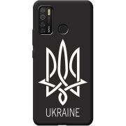 Черный чехол BoxFace Tecno Spark 5 Pro Тризуб монограмма ukraine