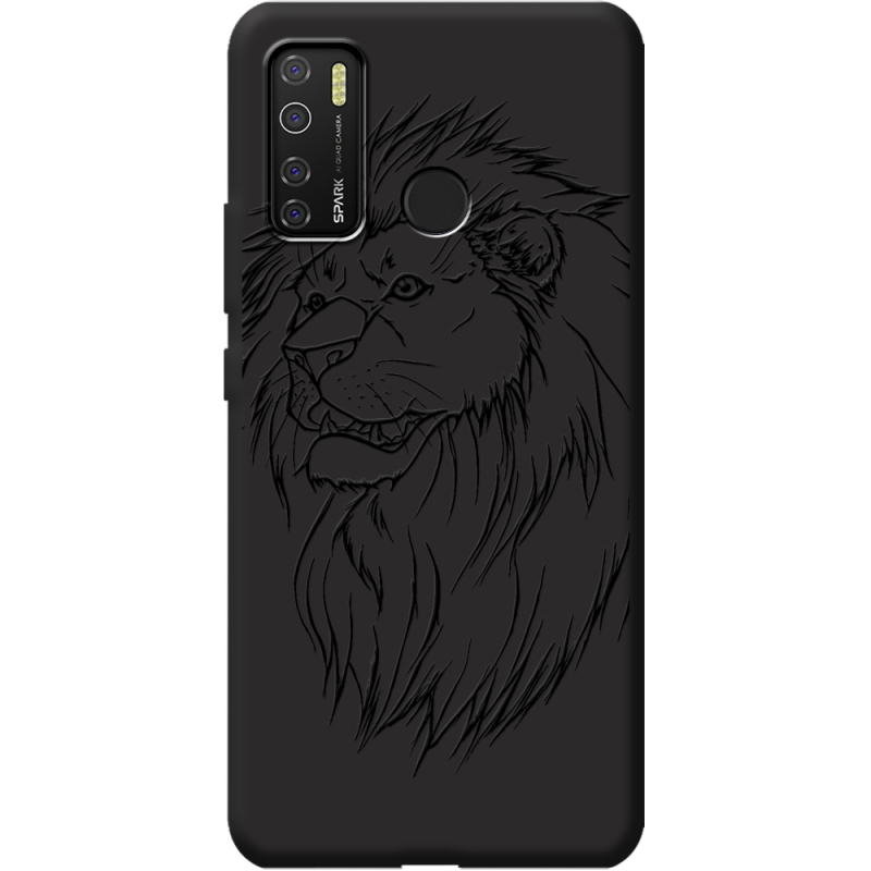 Черный чехол BoxFace Tecno Spark 5 Pro Lion