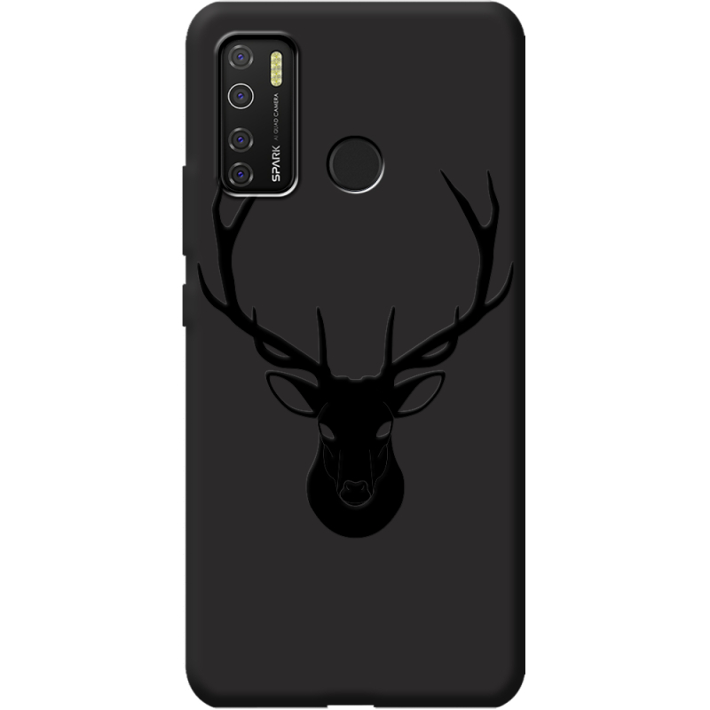 Черный чехол BoxFace Tecno Spark 5 Pro Deer