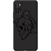 Черный чехол BoxFace Tecno Spark 5 Pro Skull and Roses