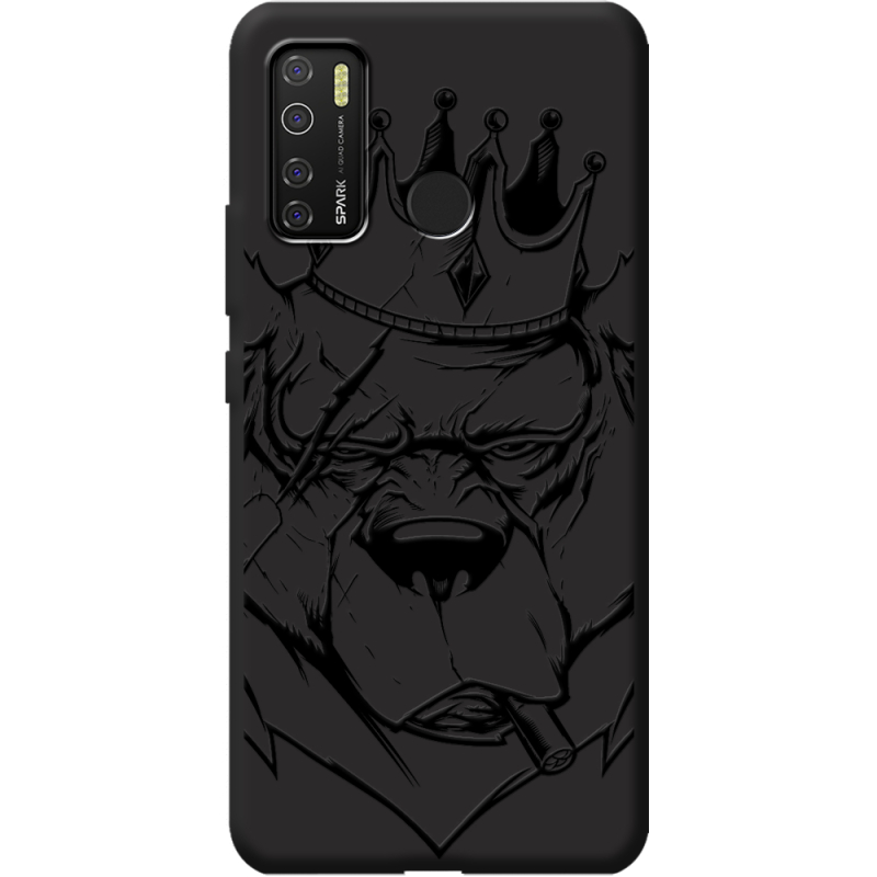 Черный чехол BoxFace Tecno Spark 5 Pro Bear King