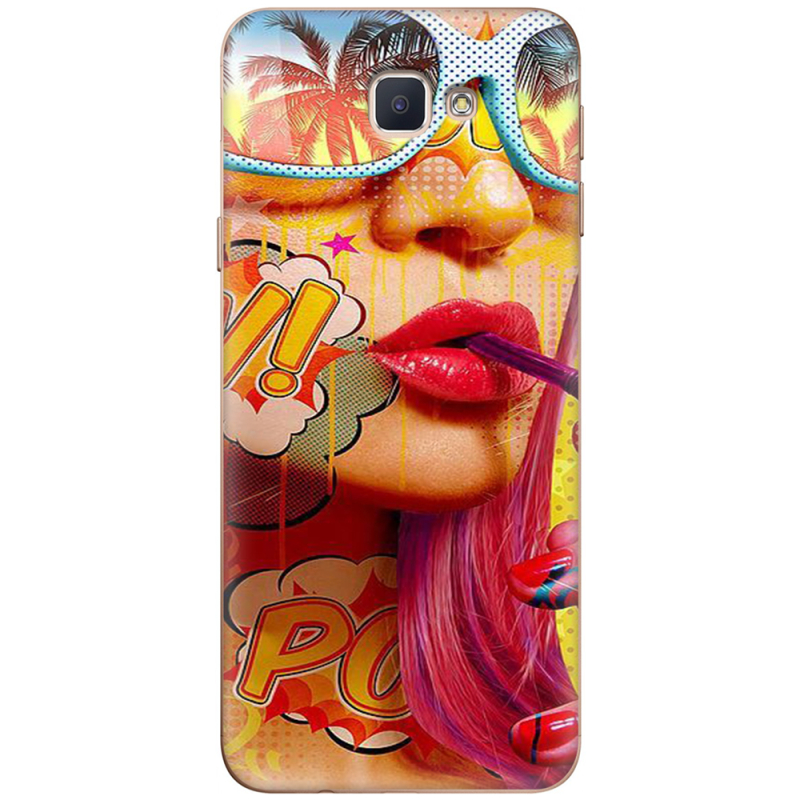 Чехол Uprint Samsung Galaxy J5 Prime G570F Yellow Girl Pop Art