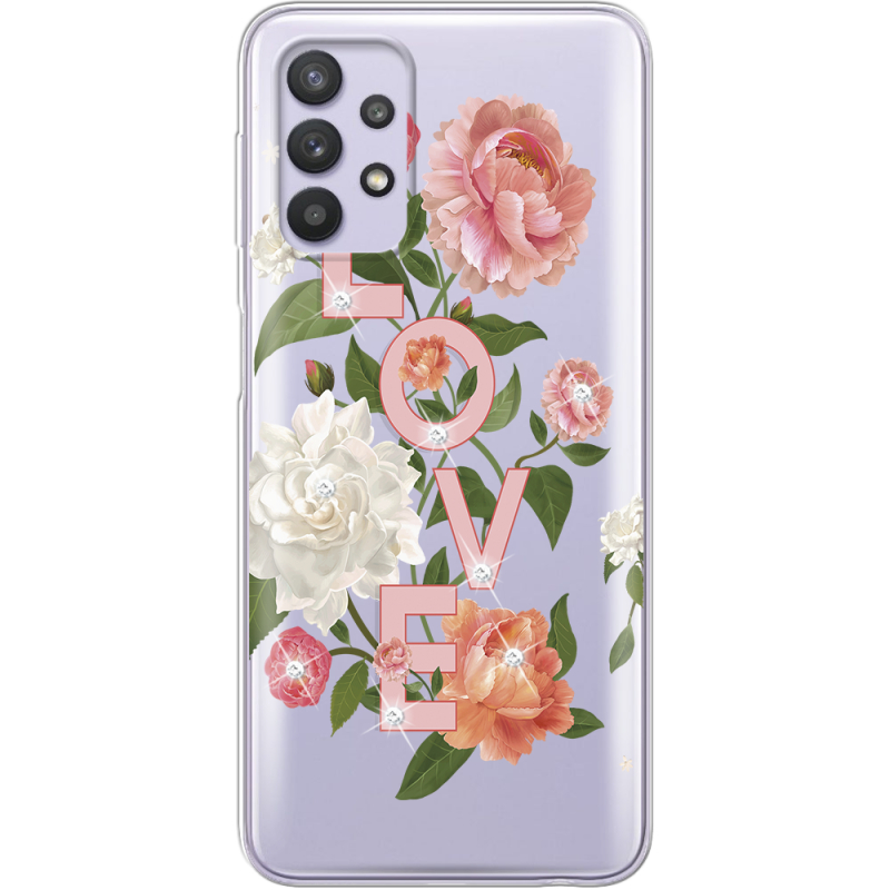 Чехол со стразами Samsung Galaxy A53 (A536) Love