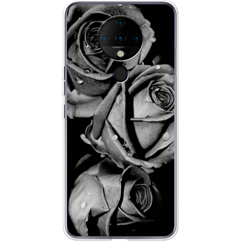 Чехол BoxFace Tecno Spark 6 Black and White Roses