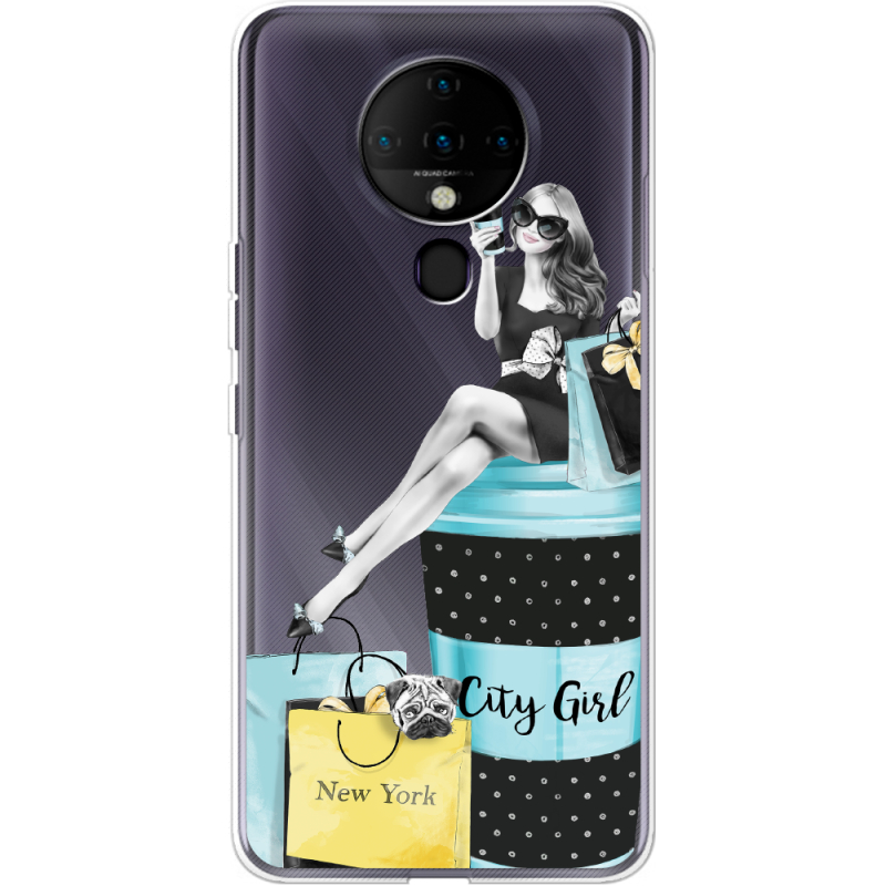 Прозрачный чехол BoxFace Tecno Spark 6 City Girl