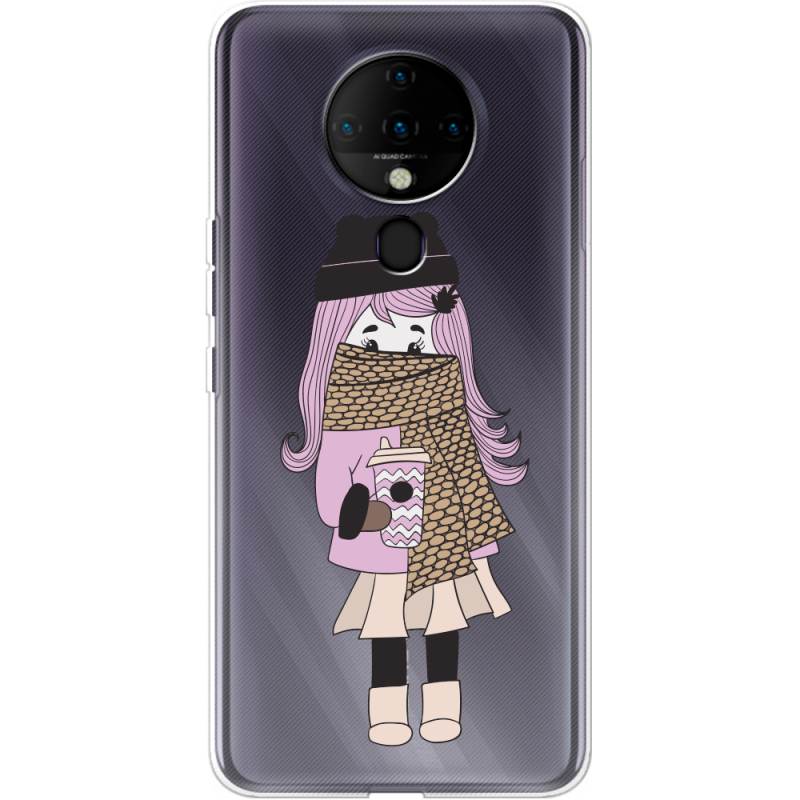 Прозрачный чехол BoxFace Tecno Spark 6 Winter Morning Girl