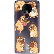 Прозрачный чехол BoxFace Tecno Spark 6 с 3D-глазками Pug