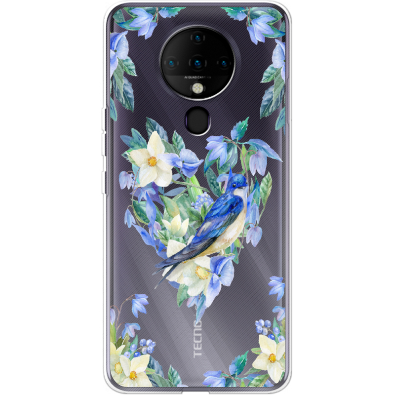 Прозрачный чехол BoxFace Tecno Spark 6 Spring Bird