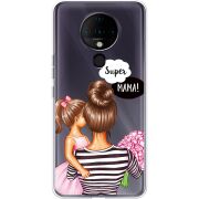 Прозрачный чехол BoxFace Tecno Spark 6 Super Mama and Daughter