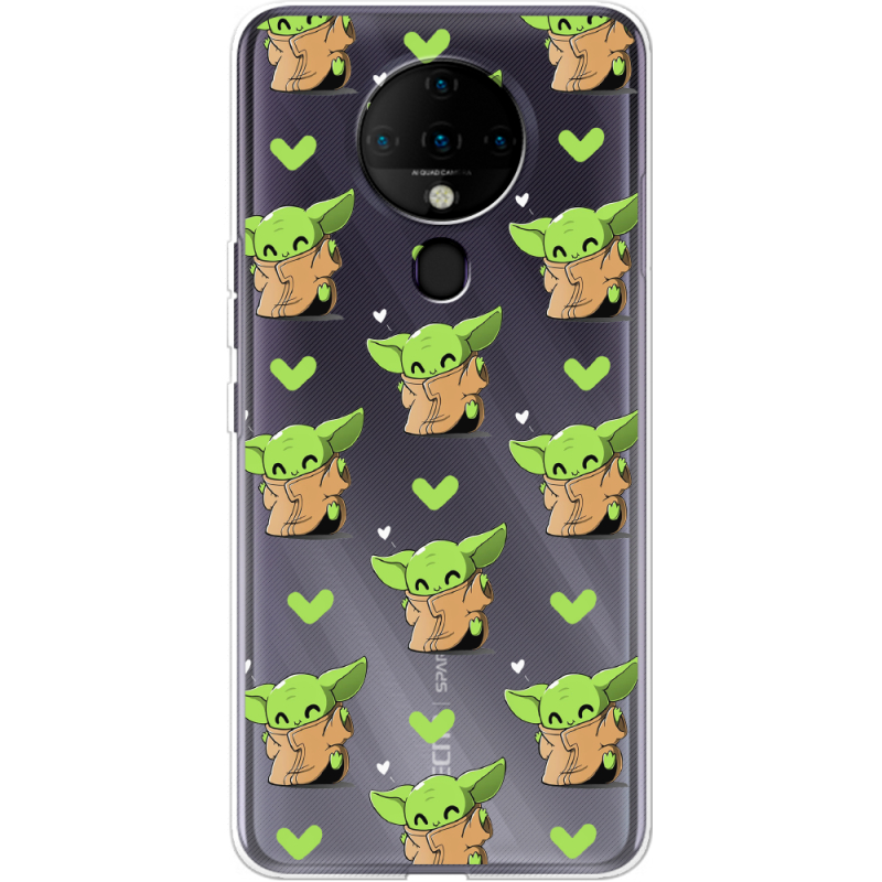 Прозрачный чехол BoxFace Tecno Spark 6 Pattern Baby Yoda