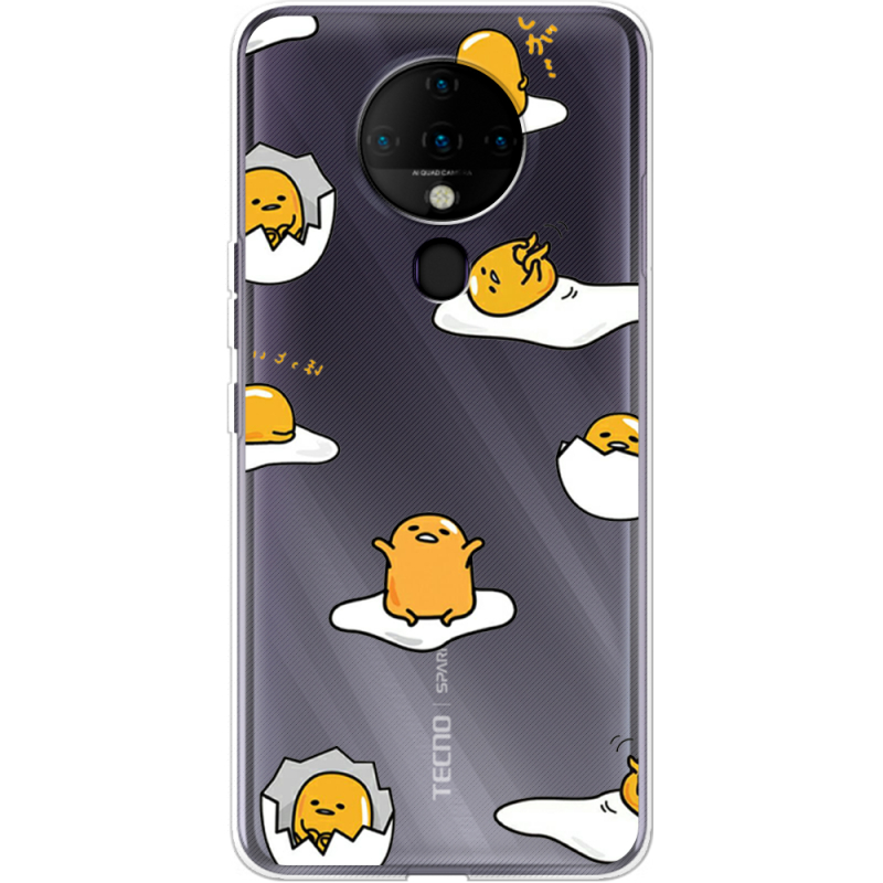 Прозрачный чехол BoxFace Tecno Spark 6 Gudetama